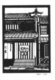 Japan: A woodblock print of old Edo Period buildings in Mino City, Gifu Prefecture.