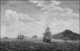 USA: French frigates of the La Perouse Expedition moored off Maui, c.1786.
