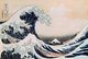 This woodcut is from Hokusai’s series of woodblock prints titled ’36 Views of Mount Fuji’.<br/><br/>

Hokusai (1760-1849) was first and foremost a ‘ukiyo-e’ (floating world) painter of the Edo period.
In this woodcut, he shows Mount Fuji in the background. The raging waves in this illustration are often mistakenly called ‘tsunami’; however, as the waves are offshore, they are more correctly known in Japanese as ‘okinami’.<br/><br/>

A tsunami caused by an offshore 8.9 magnitude earthquake devastated northeastern Japan on March 11, 2011. Thousands of people were killed, and nuclear power plants were damaged, leading to widespread fears of radiation poisoning in the region.